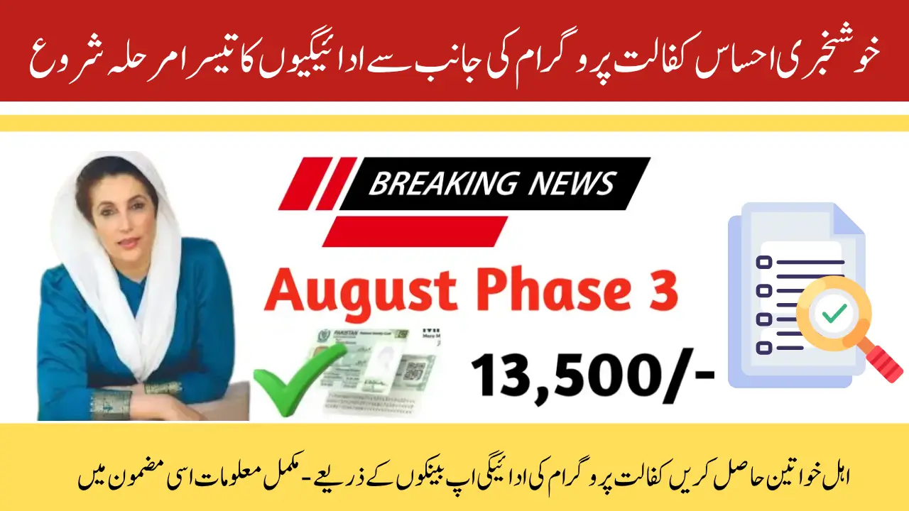 Government Of Pakistan Announces 8171 Ehsaas Program Phase 3 Payments August 2025 – Know Full Details